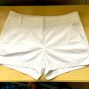 J. Crew White Chino Shorts